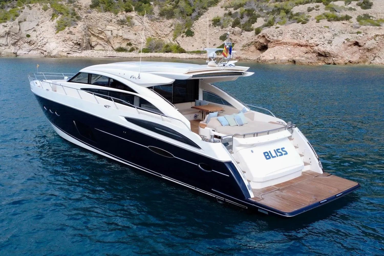 Princess V72 boat rental Ibiza